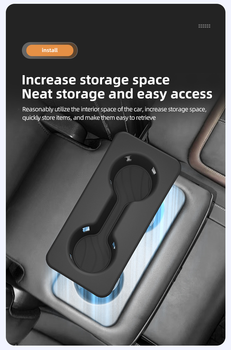 Suitable for 26 models of Patrol Y63 with two rows of cup holders, Armada with three rows, side protection anti-slip mat