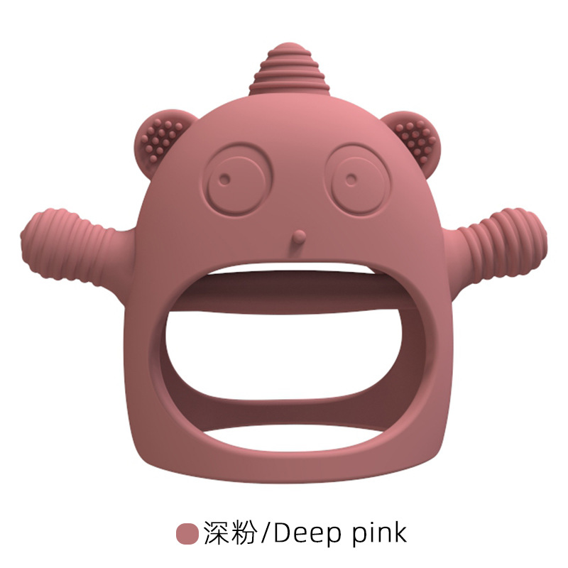 Mortero de silicona para bebé unicornio, palo molar para bebé, protector de manos, artefacto anti-comer, juguete calmante, morder y morder