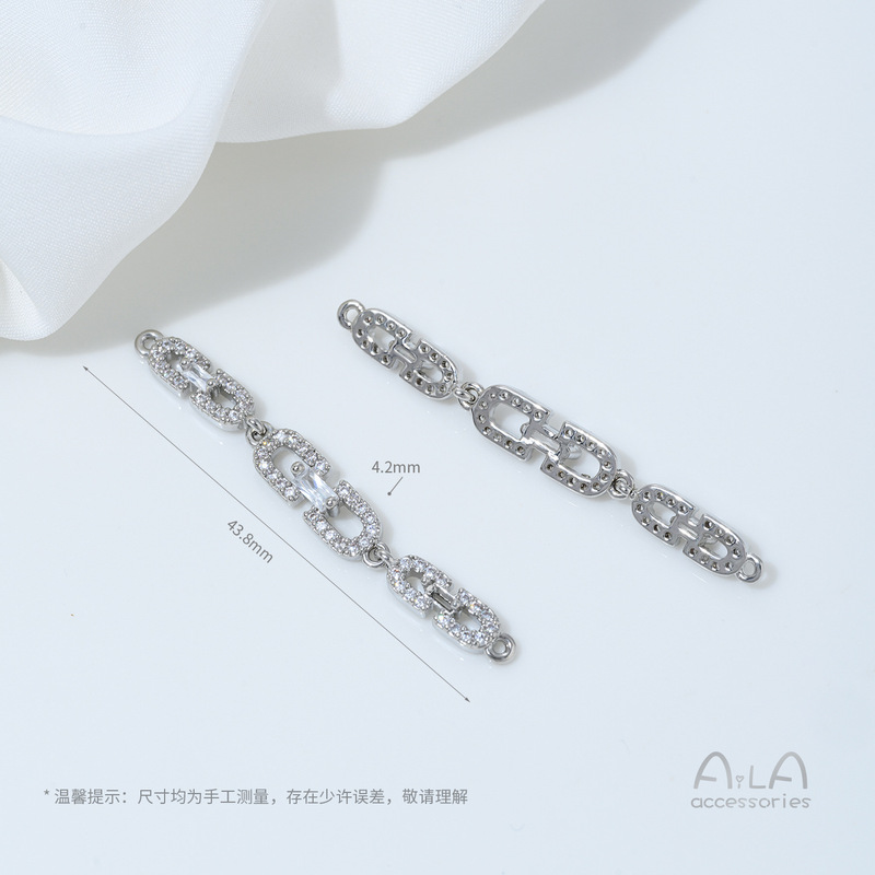 14K包金镶锆石蝴蝶葫芦樱花吊坠双吊手工diy珍珠手链项链吊饰配件|undefined