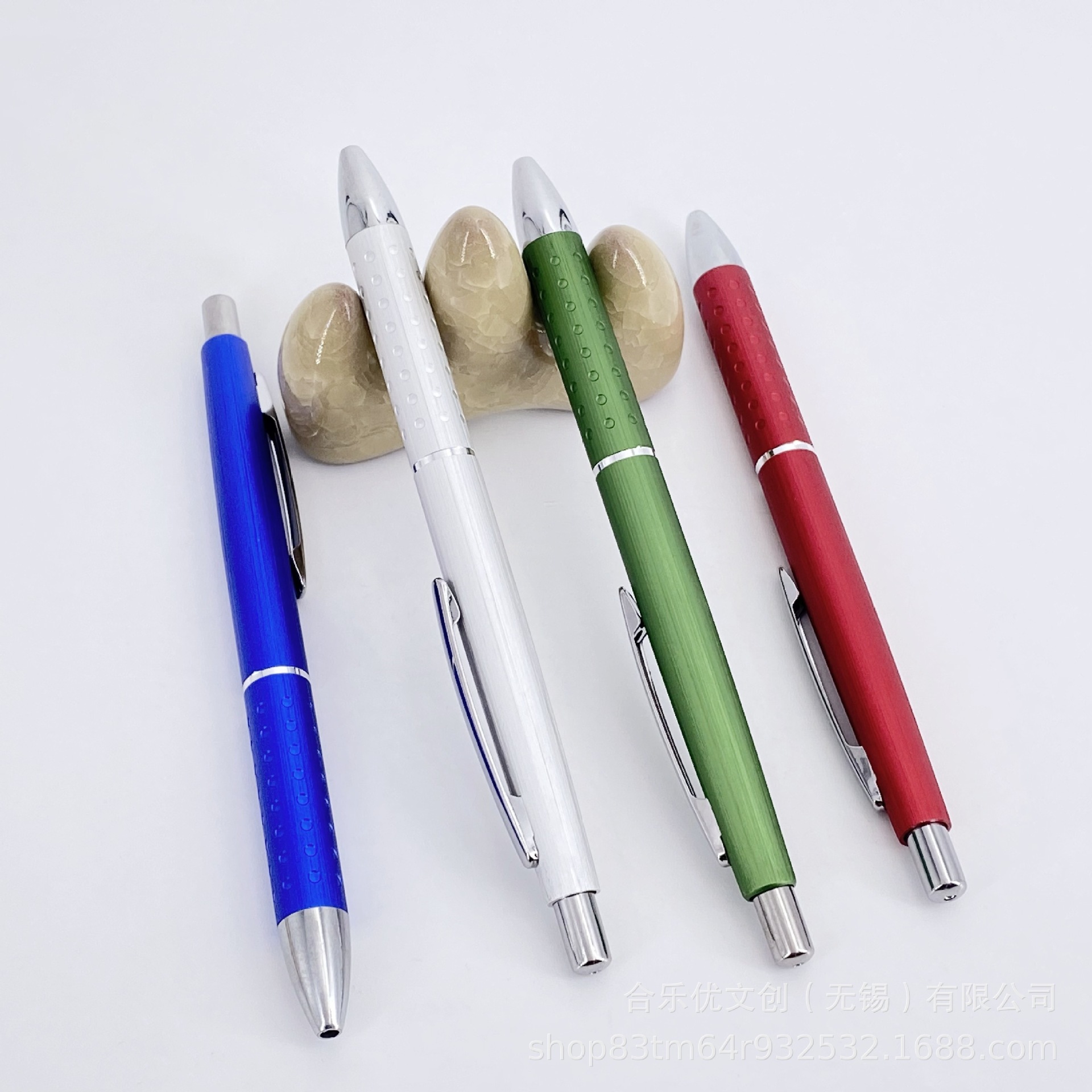 铝杆拉丝按动圆珠笔现货多色金属商务签字笔赠品促销笔
