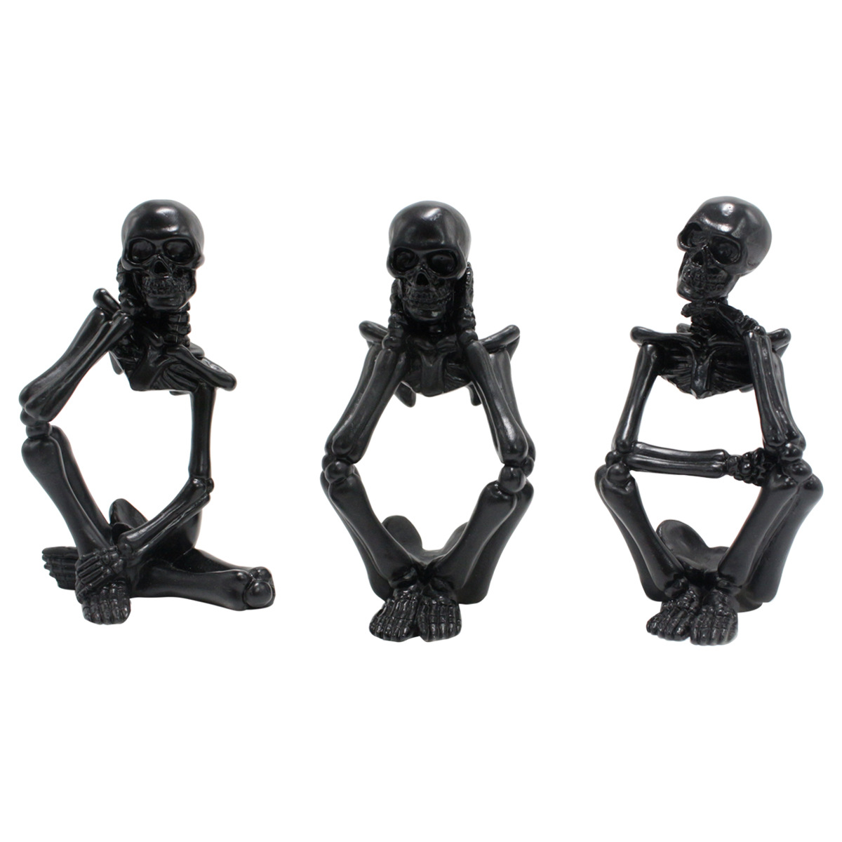 Creative Thinker Black Skull Character Ornaments Resin Decorations Living Room TV Cabinet Room Desktop Art Ornaments
