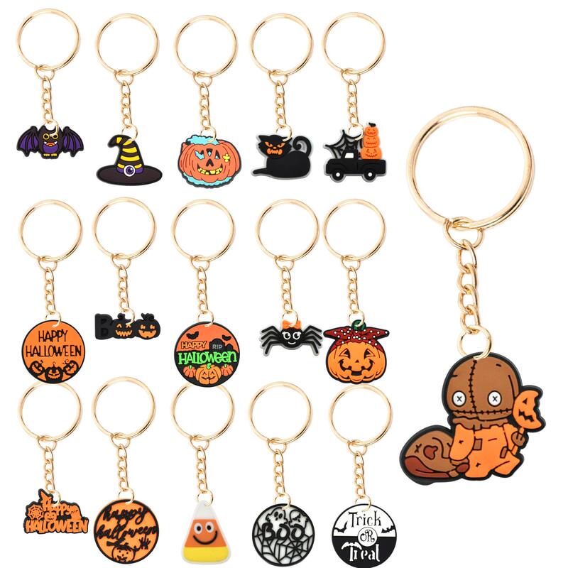 Cartoon Halloween Thanksgiving Pumpkin Pvc Soft Glue DIY Accessories Buckle Etsy Anti-Theft Keychain Cartoon Halloween Thanksgiving Pumpkin Pvc Soft Glue DIY Accessories Buckle Etsy Anti-Theft Keychain