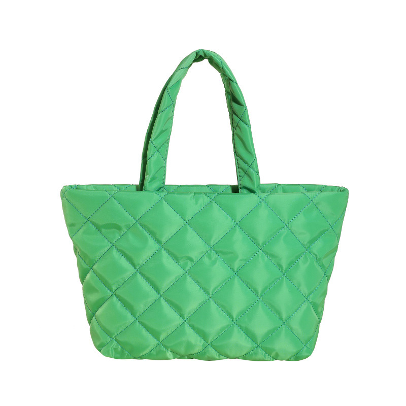 Bolsos de gran capacidad para mujer 2023 invierno nueva moda casual color sólido rombo bordado bolso de hombro bolso de viaje
