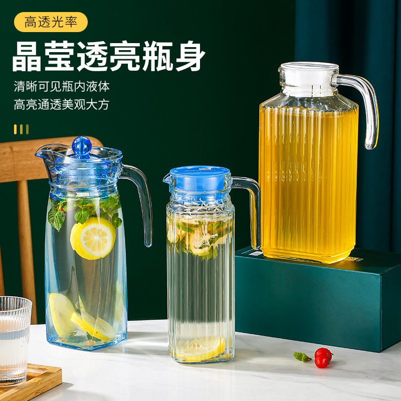 Lemeiya vidrio hervidor frío verano hogar resistente a altas temperaturas tetera hervidor frío taza de agua engrosada pico de pato olla empate olla