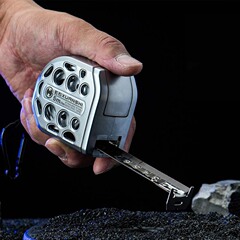 新型高級透かし彫りステンレス製ブレーキ巻き尺防水耐摩耗性5M7.5M公英セルフロック巻き尺
