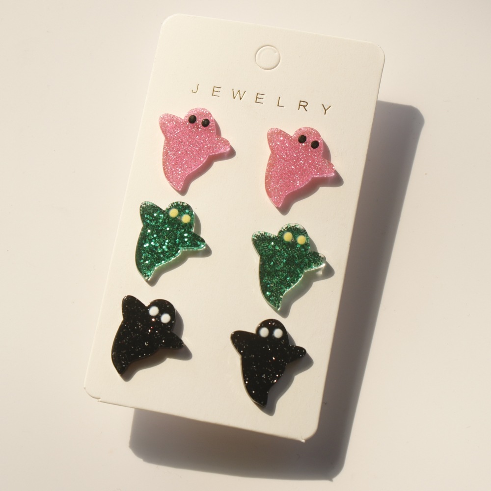 1 Set Cute Candy Ghost Elk Arylic Women's Ear Studs display picture 3