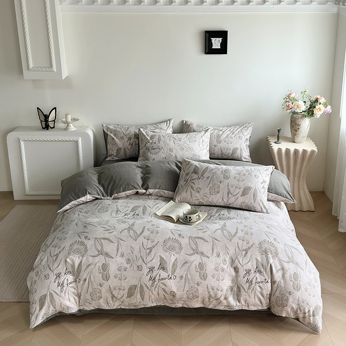 American Retro Original Hemp Bed Four-Piece Set of Bed Sheetss and Pillowcases 2025 New Four-Season Universal Dormitory Three-Piece Set