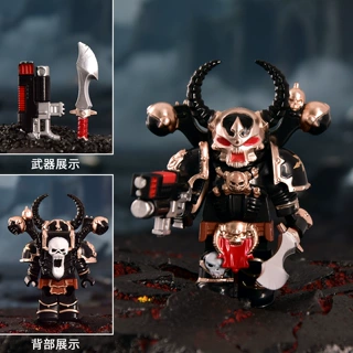战锤40K混沌星际战士拼装积木人仔 黑色军团第三方积木玩具益智模