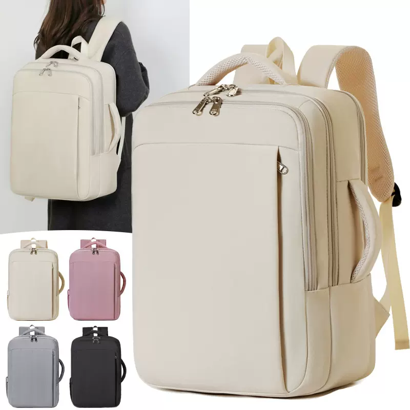 外贸新款通勤商务包大容量多层收纳出差双肩包男女百搭手提电脑包