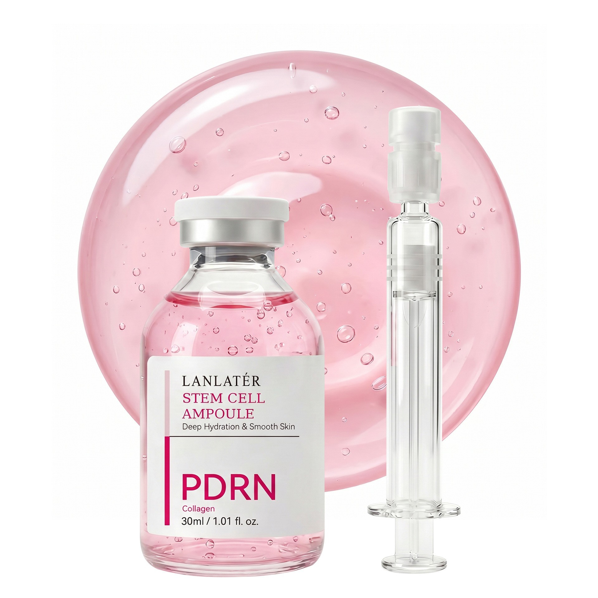Sérum Facial en Ampollas de Ácido Hialurónico PDRN Hidratante y Humectante para Cuidado Facial