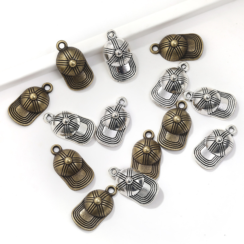 Wholesale simulation mini hat daily necessities DIY pendant retro alloy accessories A295