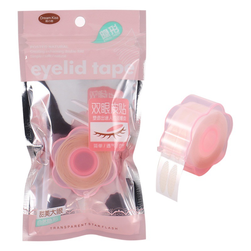 Lace Mesh Double Eyelid Sticker Plum Blossom Roll Water Eye Sticker Self-adhesive Invisible Eye Sticker Cross-border Foreign Trade