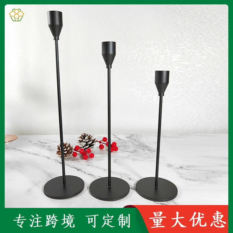 Простые железные подсвечники в европейском стиле, декоративные украшения для дома и рабочего стола, подсвечники для украшения свадебной сцены