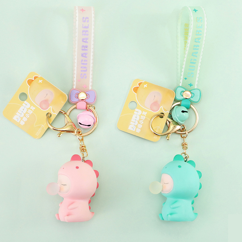 Dinosauro lindo lindo bonito bonito llavero, mochila, adornos, colgantes exquisitos, colgantes directos al por mayor.