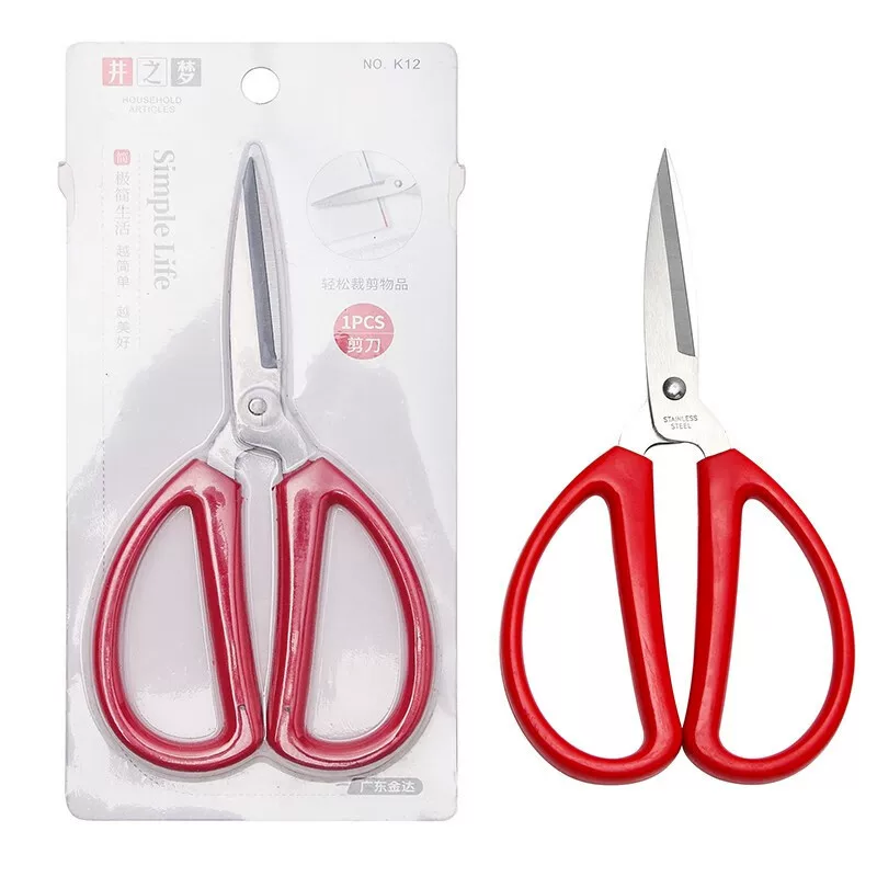Small red scissors stainless steel, 15.5×8.1cm