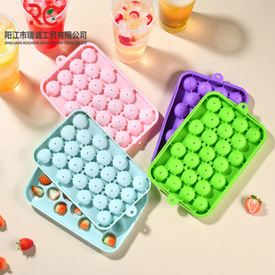 25-Grids Silicone Ice Ball Mold Small Round Ball Ice Tray Mold Ice Box Whiskey Ice Ball Mold Silicone Ice Cube Mold