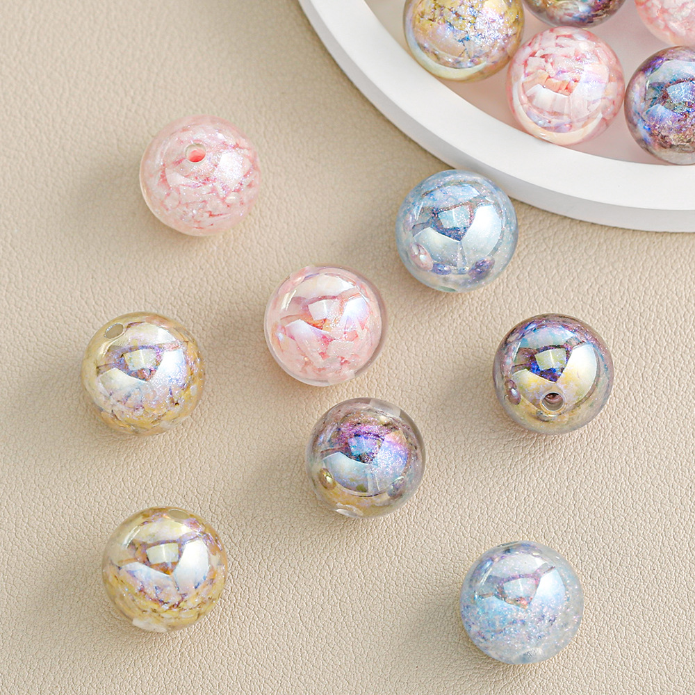 Heidi's 10 ceramic cloud-shaped round resin fine sparkling DIY phone chain key ring loose beads loose batch ABS