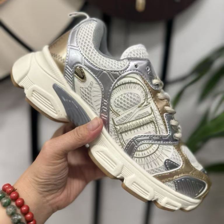 新しい B30 ダッドシューズ男性と女性のためのメッシュレースアップ多用途カジュアルスポーツシューズファッション CD カラーマッチング耐摩耗性シングルシューズ女性のための|undefined