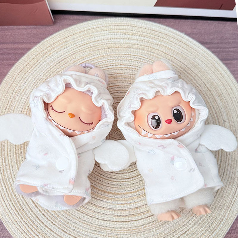 Clothes Only] First, Second and Third Generation Labubu Clothes Pendant Labubu Sitting Baby Clothes Angel Wrap Quilt Cute