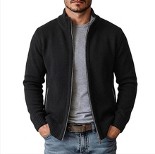 男外套青年毛衣男装外贸亚马逊线衣毛线衣男式休闲宽松针织开衫潮