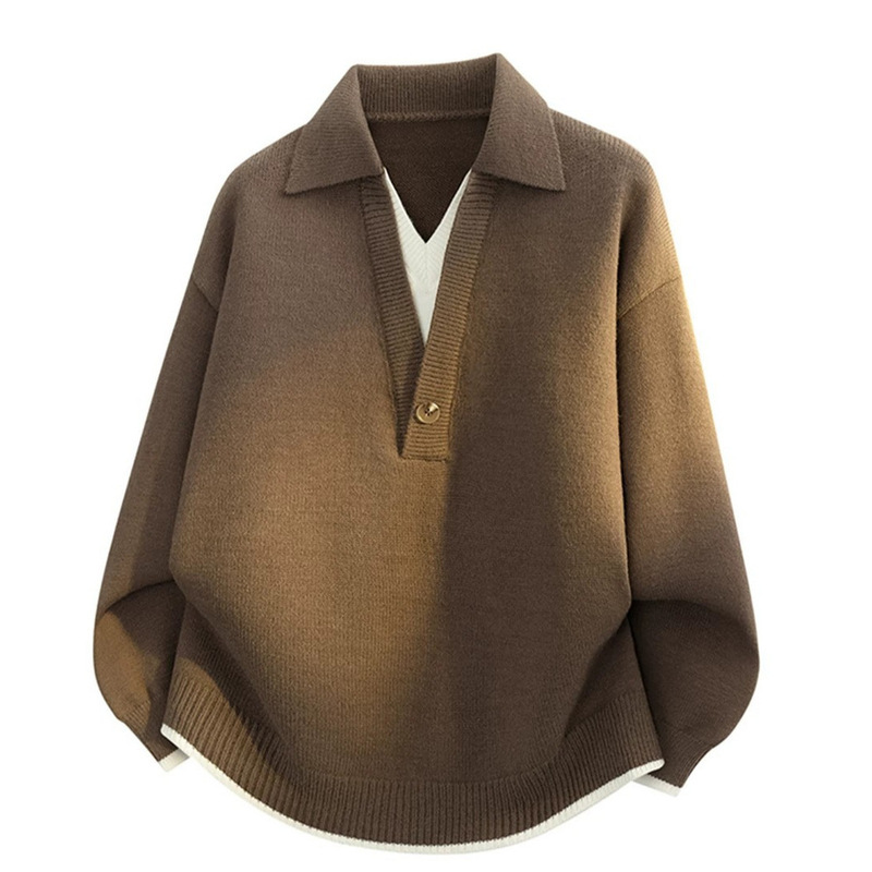 Old Money style knitwear, new autumn/winter collection, men's cardigan sweater, trendy and fashionable, with a lapel collar, casual and preppy style Old Money style knitwear, new autumn/winter collection, men's cardigan sweater, trendy and fashionable, with a lapel collar, casual and preppy style
