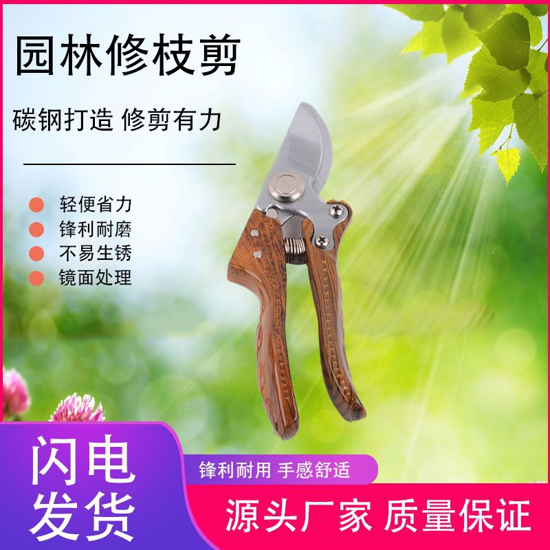 修枝剪木纹果枝SK5金刀头花枝园林剪刀树枝园艺工厂直销园艺神器