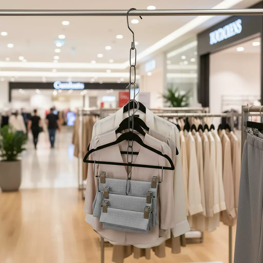 衣架衣柜专用挂衣展示用铁链套装铁艺环链子衣架裤夹金属连接条