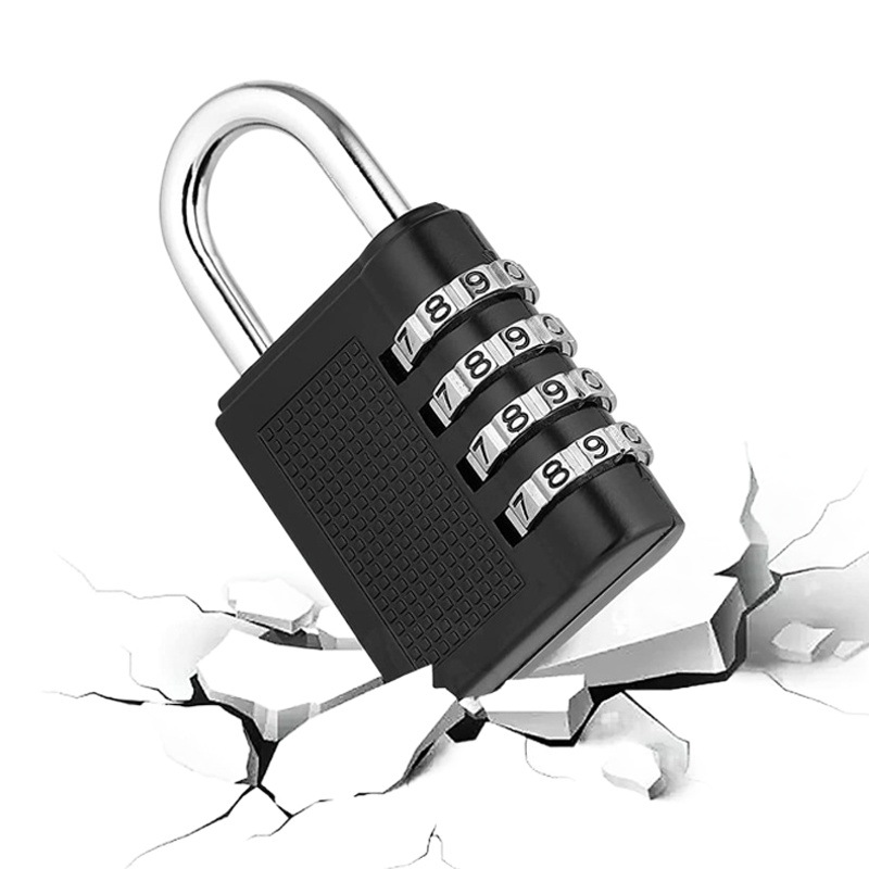 Open padlock 4-digit password anti-theft lock gym small Lock Master padlock key password padlock cabinet luggage