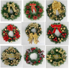 新しいクリスマスの花輪の装飾品の門はホテルのレストランのシミュレーションの滕条のクリスマスの花輪のデパートの店先の装飾のバッチを飾ります。