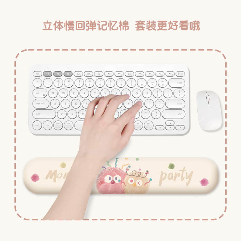 オフィス漫画マウスパッドリストガードかわいい漫画ハンドレストオフィス厚みのあるリストパッドゲームキーボードマウスソフトパッド|undefined