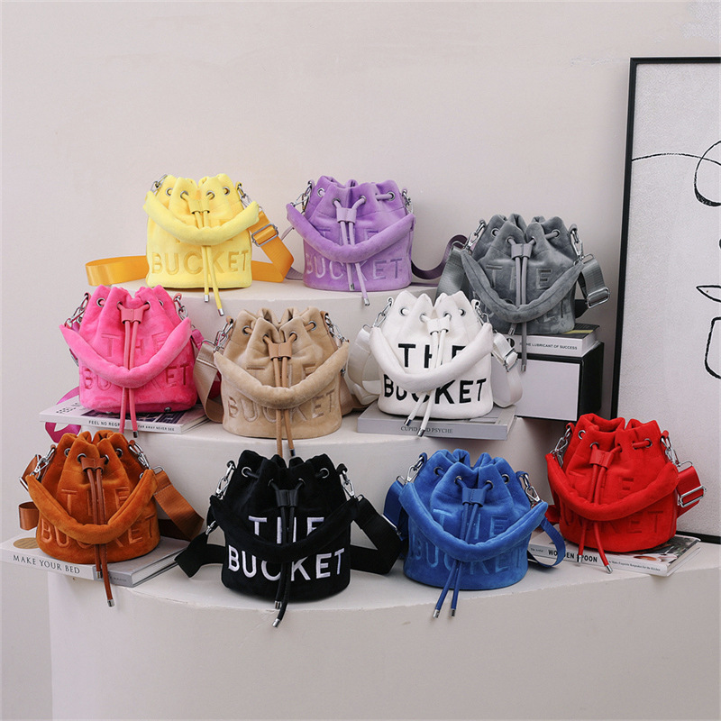 Cross-Border Manufacturer Direct Sale 2022 Autumn New Fashion Plush Versatile Women's Bags with Logo Printing Option, Simple and Versatile