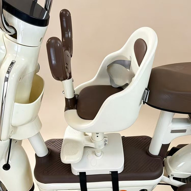 Electric vehicle front-mounted child seat can be raised and rotated, baby safety seat for electric bikes, shock-absorbing seat for infants and children