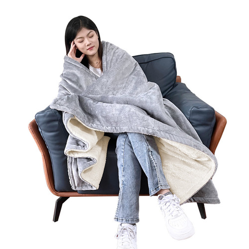 Cross-border thick flannel throw blanket office warming leg heating blanket heating pad multi-function electric heated blanket cover