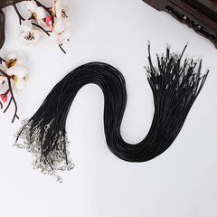 1.0細無尾龍蝦扣黑色蠟線皮繩吊墜掛件繩韓國蠟繩項鍊繩diy飾品配