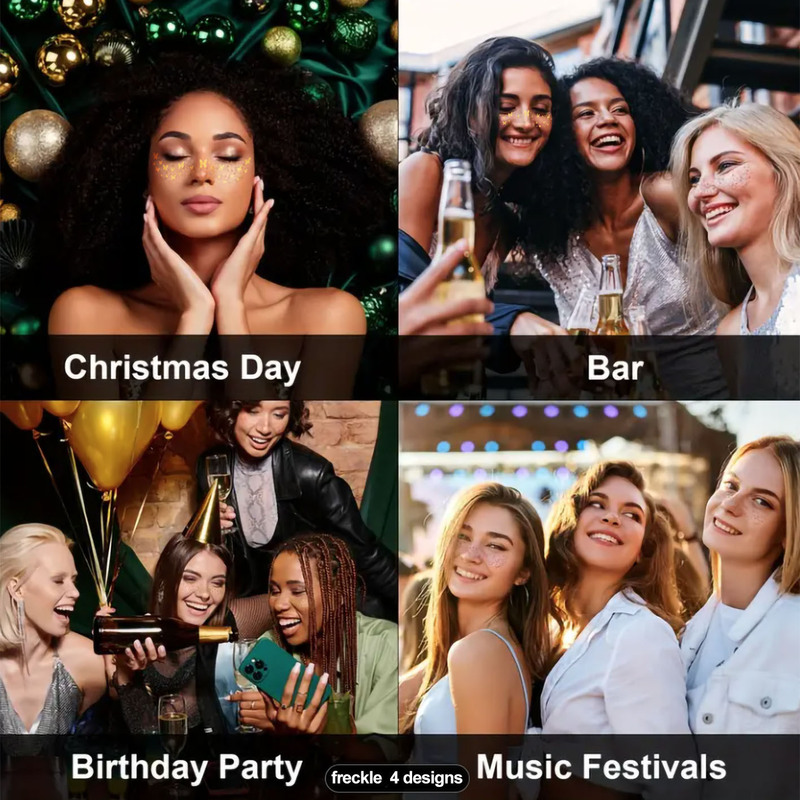 Cross-border e-commerce hot tattoo paper gold freckles temporary tattoo-long-lasting, waterproof, realistic