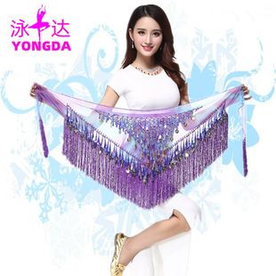 Spot Indian Dance Clothing Glitter Tassel Waist Scarf Belly Dance Hip Scarf Waist Chain Latin Dance Waist Scarf Wholesale