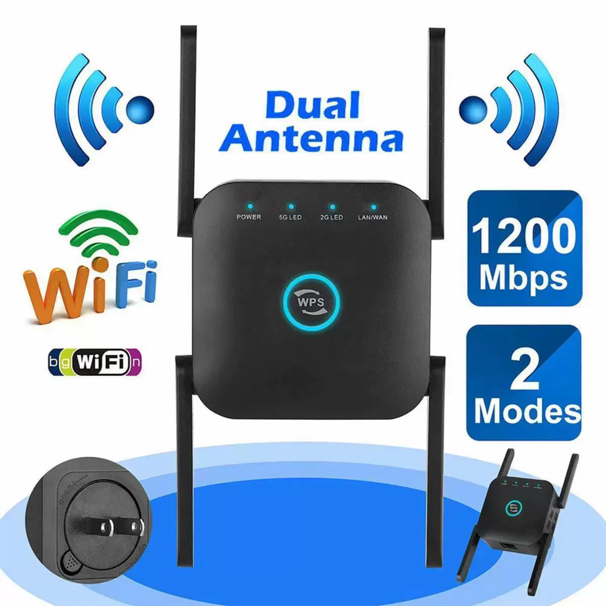 1200 м двухчастотный 5G четыре антенны WiFi удлинитель маршрутизации повторитель WIFI усилитель сигнала Новый AC24