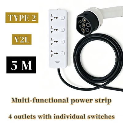 Multi-Functional Universal Power Strip – Elektrikli avtomobil şarj stansiyaları - european-standard-discharge-gun-plug-5m-models