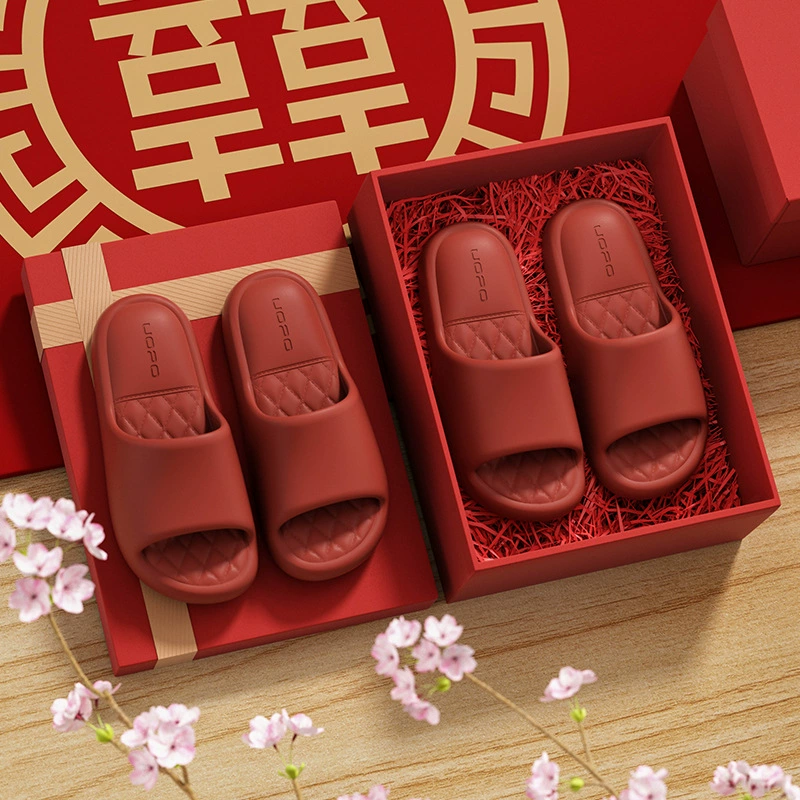 Свадебные тапочки женские приданые свадебные дома красные праздничные тапочки