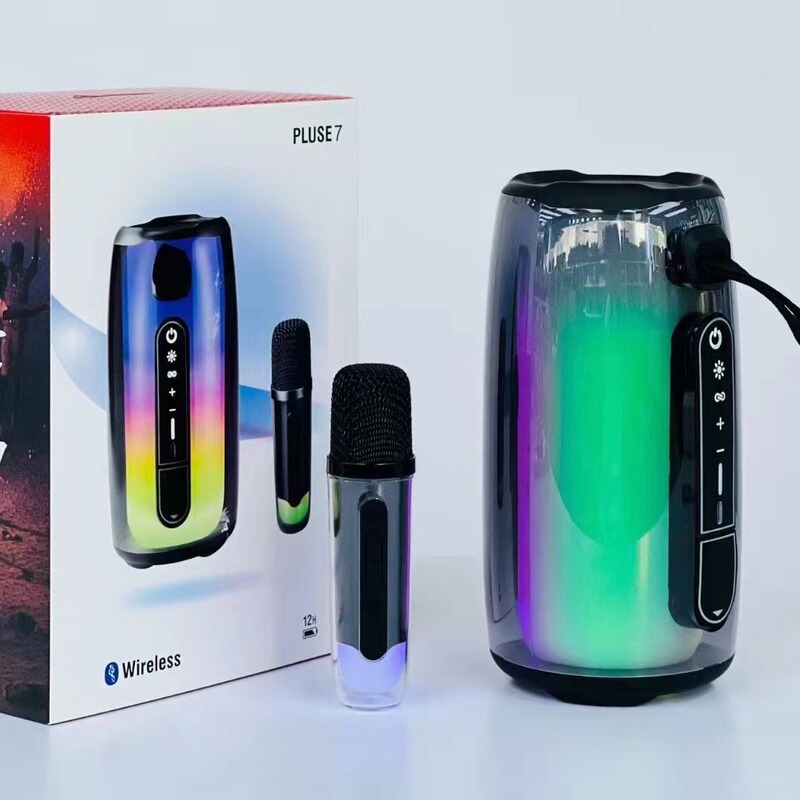 七色の脈動7ブルートゥーススピーカーpulse 7無線携帯型透明音響360度雰囲気ランプk歌|undefined