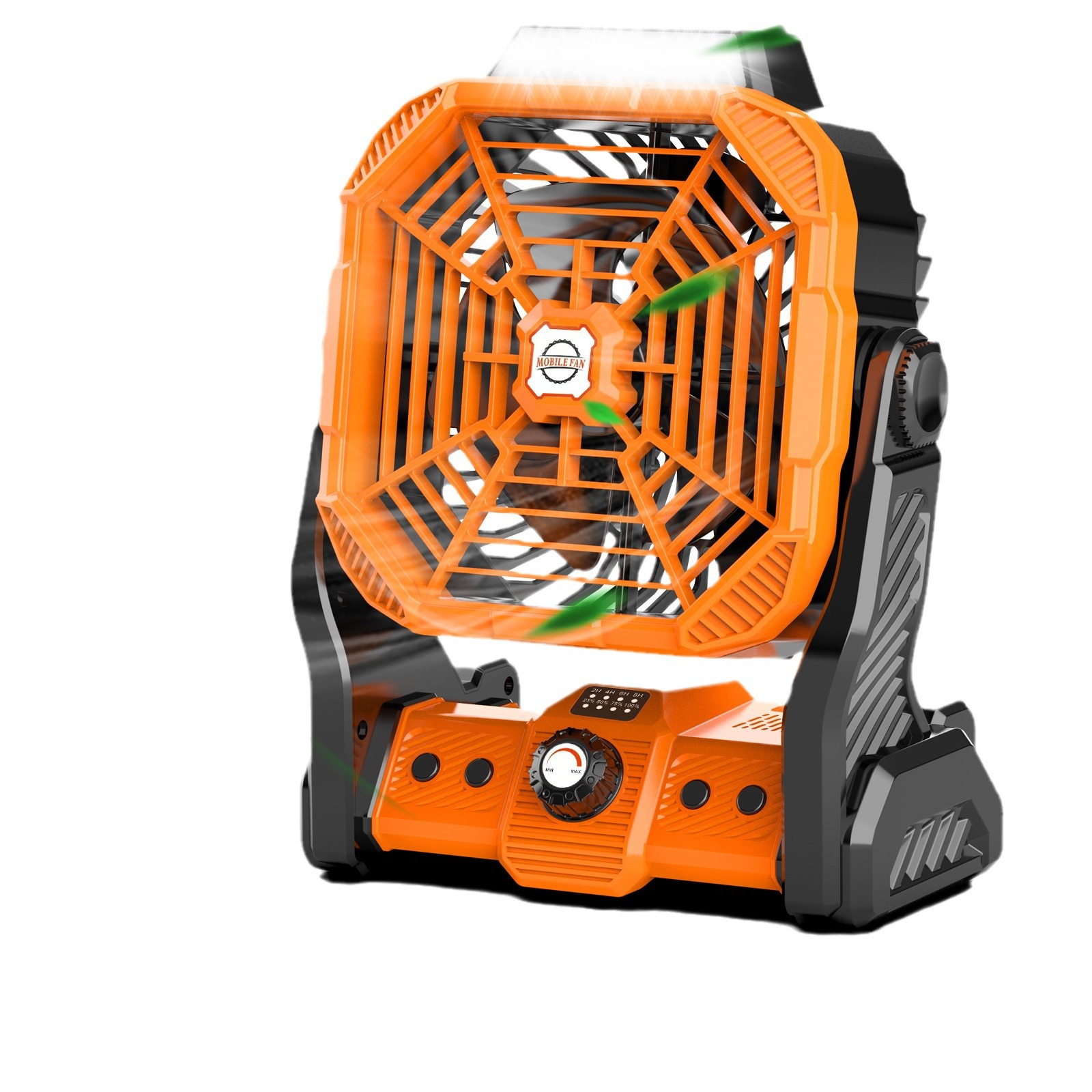 Ventilador con Luz para Acampar Recargable de Larga Duración para Mesa y Exteriores