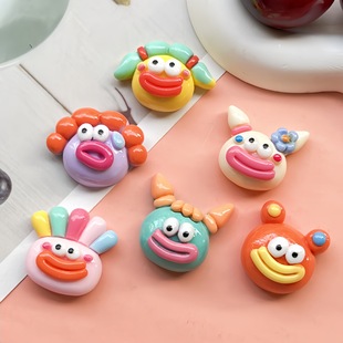New cartoon funny fried sausage mouth cream glue diy resin accessories handmade hairpins headdress hair accessories material
