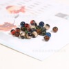 Beijing Gongxiang ash Sanzhu DIY ancient law gold silk glass beaded beading accessories Jinsha glazed bead wholesale