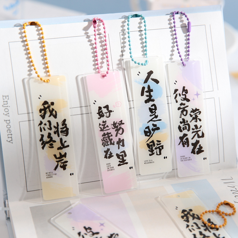 Papel Sr. marcadores acrílicos para mantener el amor serie creativo de alto valor de la cara ins viento estudiantes de lectura marcador clip