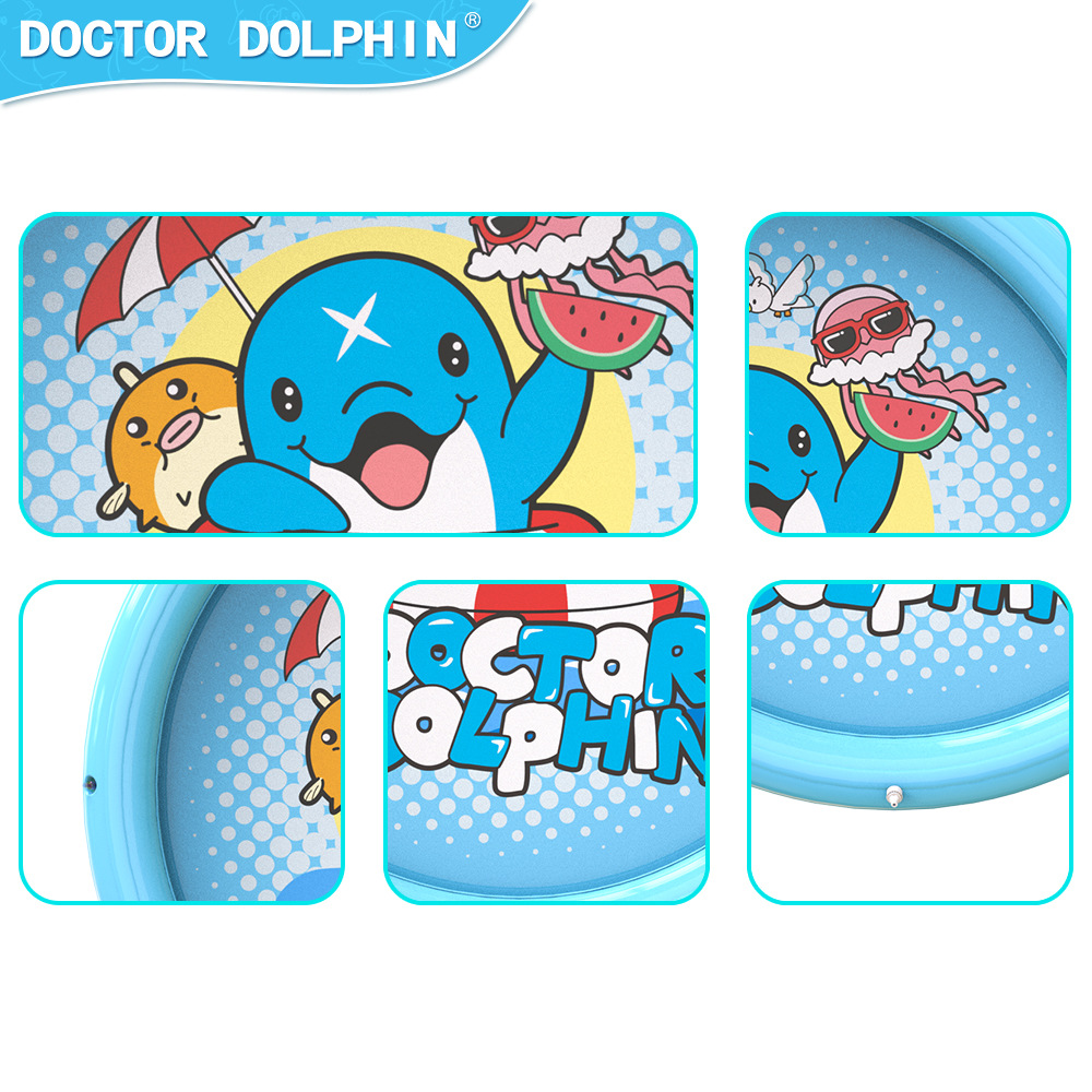 Doctor Dolphin | estera de pulverización de agua de PVC estera de pulverización de agua para niños estera de pulverización de agua al aire libre juguetes para niños