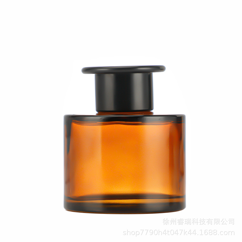 Fabricantes al por mayor botella de aromaterapia redonda de 100ml botella vacía adornos de vidrio expansión botella de incienso desodorante de inodoro