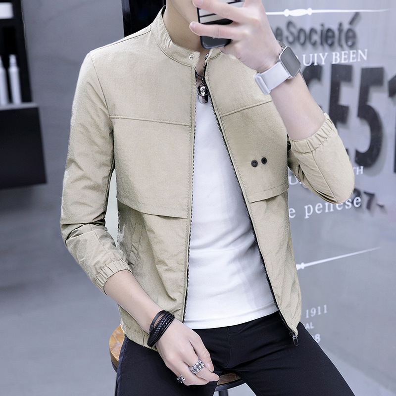 Zuoyou 봄과 가을 새로운 남자 가을 재킷 남자 코트 칼라 캐주얼 올 매치 재킷