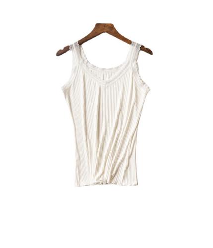 Modesty Lace Bralette Straps Women's New Fine Thread Sleeveless Underwear High Elastic Breathable Silky Base Layer Top