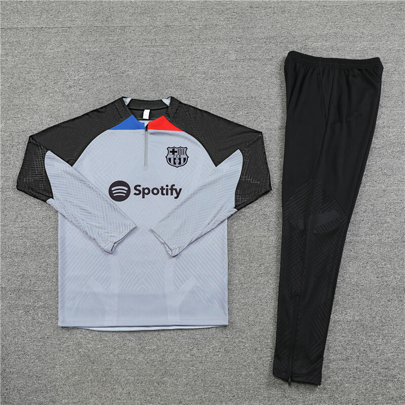 Barça camiseta de entrenamiento de fútbol adulto hombre niño juego de invierno Barça juego de manga larga número de impresión