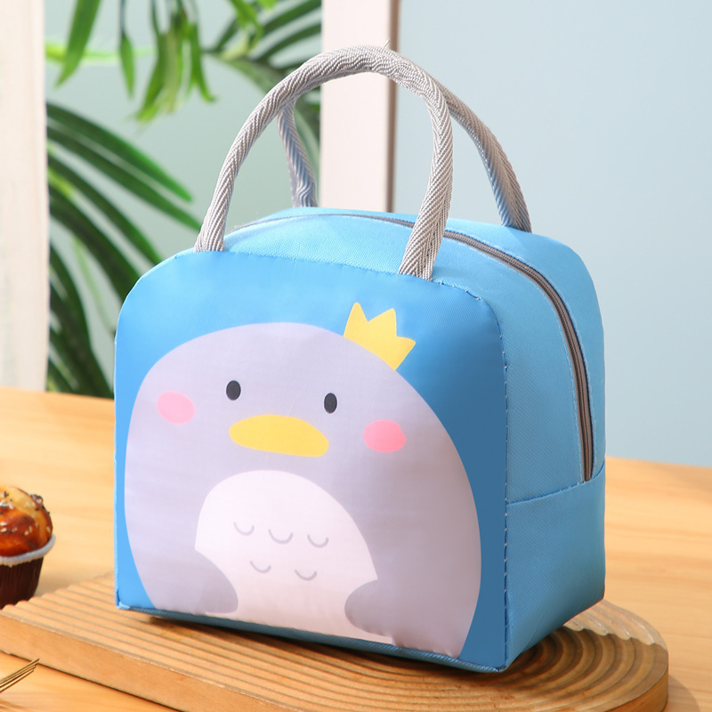 小学生のかわいいランチボックスバッグポータブルアルミホイル厚みのある子供用断熱ランチバッグ大容量ランチバッグ付き|undefined